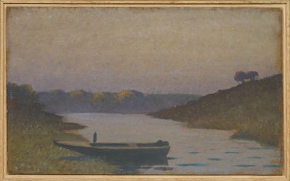 Alphonse OSBERT (1857-1939) Barque
Huile sur panneau, signée en bas à gauche, contresignée,...