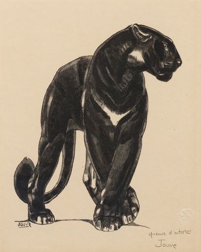 Paul JOUVE (1878-1973) Panthère debout
Lithographie originale
Épreuve d'artiste sur...