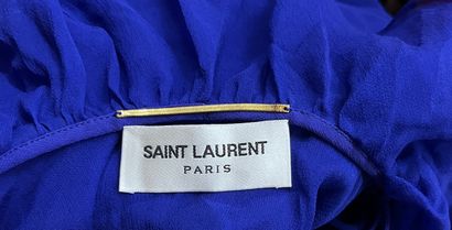 null Yves Saint-laurent Paris. Robe bleue à froufrous taille 40