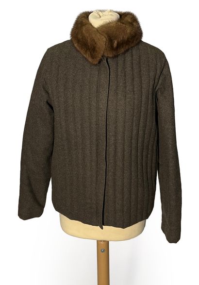 null Allard megève brown wool jacket size 40