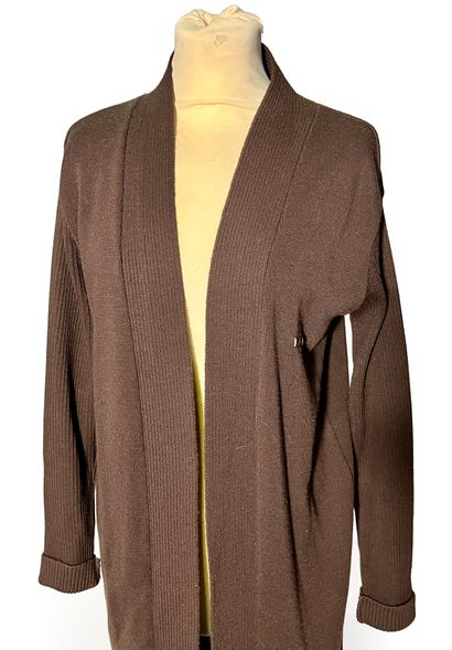 null Allard Megève veste en laine et acrylique marron taille 28