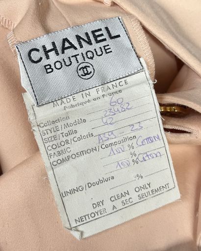 null Chanel Boutique. Robe en coton rose taille 42