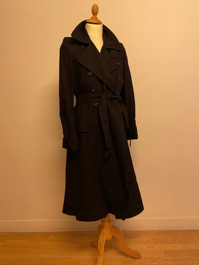 Ann Demeulemeester Black Wool Coat. T. 4...