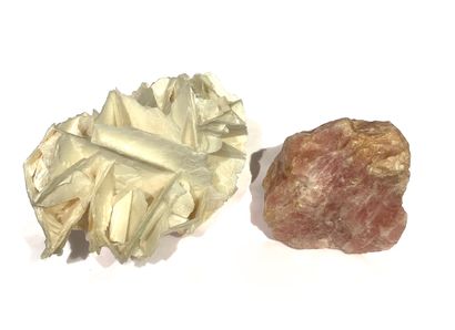 null MINERALS - 

White calcite China 

Pink quartz Brazil