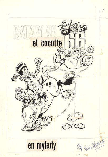 BERCK (1929-2020) Rataplan et cocotte 66
Encre de Chine sur papier pour la couverture...