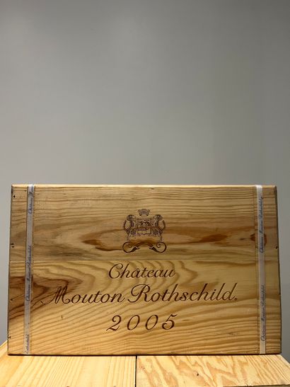 null 6 bottles CHATEAU MOUTON ROTSCHILD 2005 GCC1 Pauillac. Original wooden case