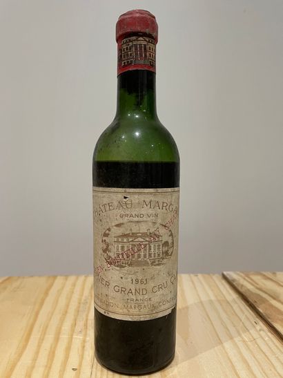 1 bouteille fillette CHATEAU MARGAUX 1961....