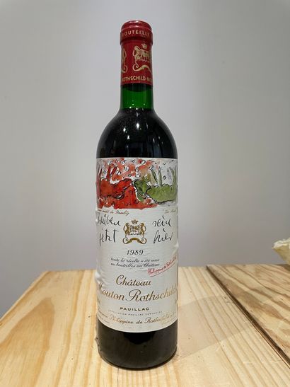 null 1 bottle CHATEAU MOUTON ROTSCHILD 1989. GCC1 Pauillac (level at the base of...