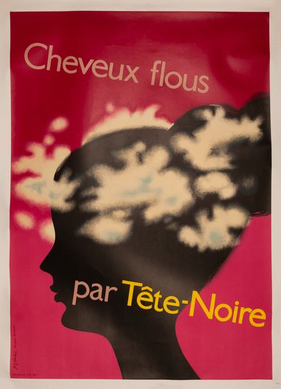 null BÜHLER Fritz et BARTH Ruodi. Cheveux flous par Tête-Noire. 1949. Affiche lithographique....