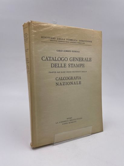 null 1 Volume : "CATALOGO GENERALE DELLE STAMPE, TRATTE DAI RAMI INCISI POSSEDUTI...