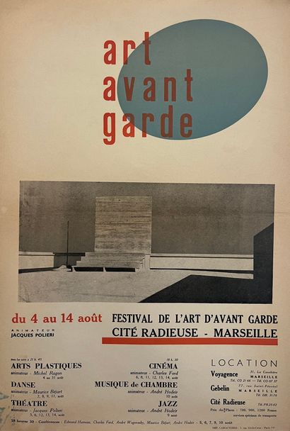 ANONYME Art Avant Garde. Festival de l'Art d'avant- garde. Cité Radieuse - Marseille....