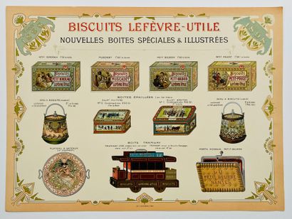 LEFEVRE-UTILE NANTES Biscuits Lefèvre-Utile. Nouvelles boîtes spéciales & illustrées....