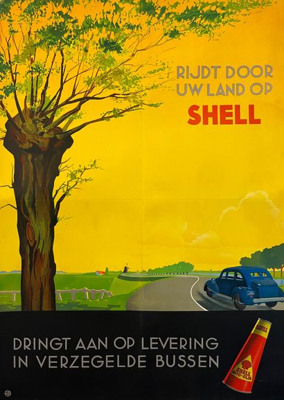 LAVIES Jan Rijdt Door uw Land op Shell. Traversez votre pays avec Shell. Circa 1935....