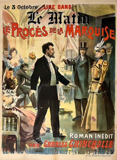 CARRIER E. Auguste Lire dans Le Matin Le Procès de la Marquise. Roman inédit par...