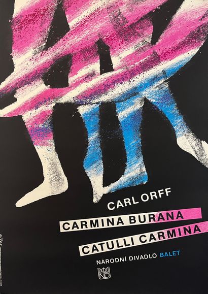 MISEK Ballet. Carmina Burana. Carl Orff. Ballet du Théâtre National. 1989. Affiche...