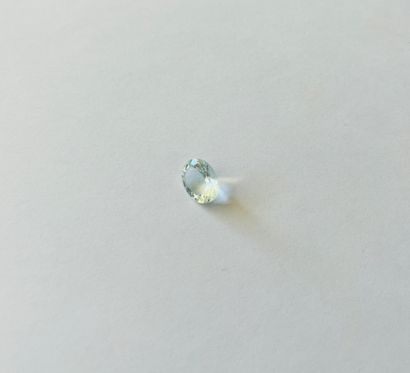 null Oval faceted aquamarine weighing 3.05 cts - Probable provenance BRAZIL - Unheated...