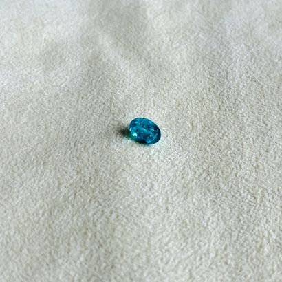 null Oval faceted apatite weighing 1.54 cts - Probable provenance BRAZIL - Unheated...