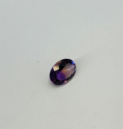 null Faceted oval ametrine weighing 11.3 cts probably from Brazil Dimensions: 1.8...