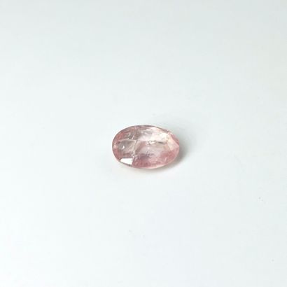 Oval faceted sapphire weighing 2.85 carats....