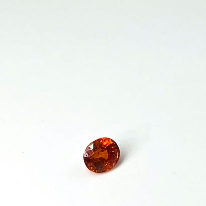 null Beautiful oval orange spessartite garnet weighing 1.70 cts