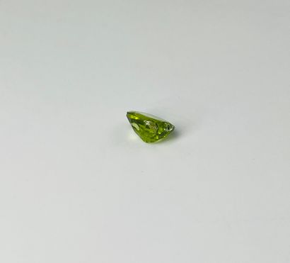 null Oval faceted peridot weighing 2.35 carats. With its certificate ITLGRC. (small...