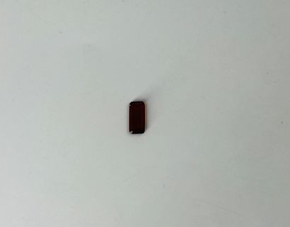 null Rectangular hessonite garnet weighing 2.4 cts.Dimensions : 1.1 x 0.5