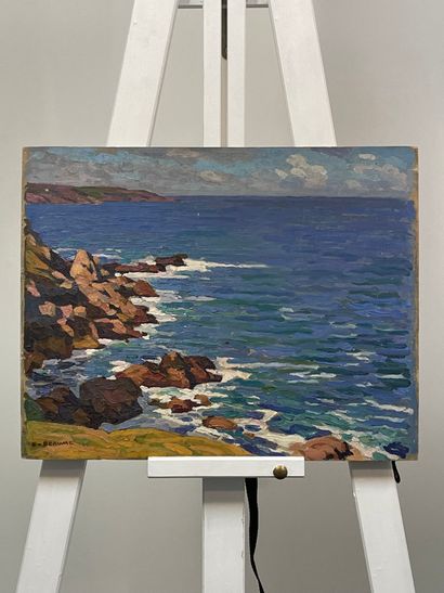 null "The Ocean in Brittany, 1931/1932" - Emile Marie Beaume 

Oil on wood, signed...