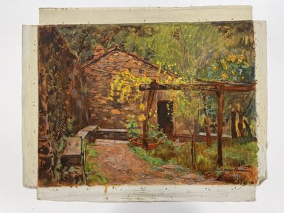 null "Corsican landscape" - Emile Marie Beaume 

Oil on canvas without frame, signed...