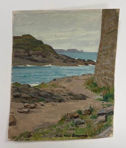 null "St Malo" - Emile Marie Beaume 

Oil on canvas without frame (cut out), signed...