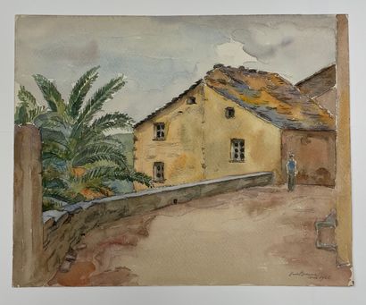 null "Corsica 1962" - Emile Marie Beaume 

Watercolor on Canson, signed and titled...