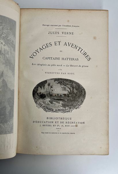 Jules Verne. # Aventures du Capitaine Hatteras au Pôle Nord.
Ill. par Riou, 6 hors-texte...