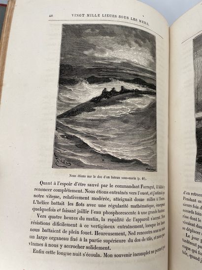 Jules Verne. Vingt mille lieues sous les mers 111 ill. by de Neuville. Paris, Bibliothèque...