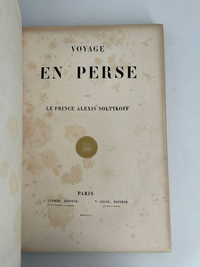 null Perse. Soltykoff, Alexis. Voyage en Perse.
20 lithographies hors-texte sur chine...