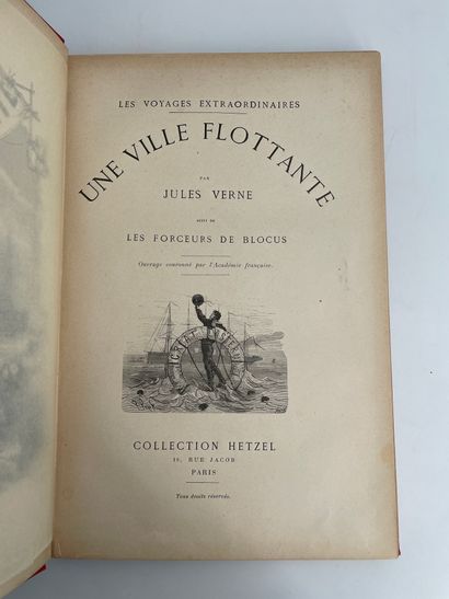 Jules Verne. Une ville flottante / Les forceurs de blocus.
Ill. par Férat. Paris,...