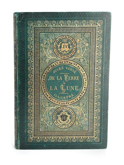 Jules Verne. De la Terre à la Lune.
Ill. par de Montaut et une carte. Paris, Bibliothèque...