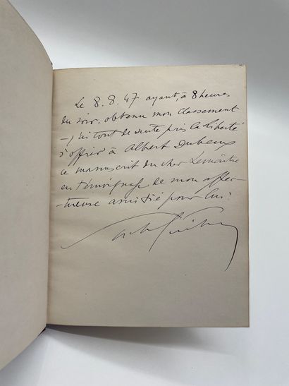 LEMAITRE Jules L'âge difficile. Manuscrit signé et daté juillet 1893 de cette comédie...
