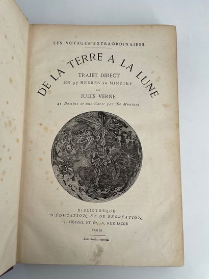 Jules Verne. De la Terre à la Lune / Autour de la Lune.
41 ill. par de Montaut, une...