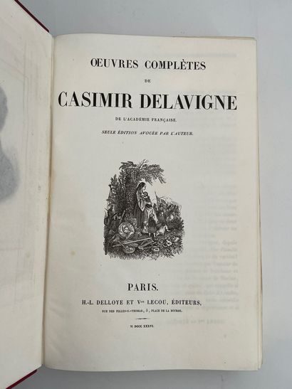 Delavigne, Casimir. # Œuvres complètes. Seule édition avouée par l'auteur.
12 ill....