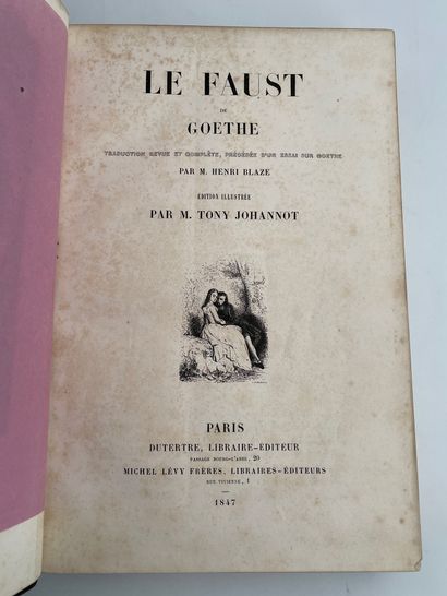 Goethe, Johann Wolfgang von. Blaze, Henri (traduction et essai sur). Le Faust.
Ill....