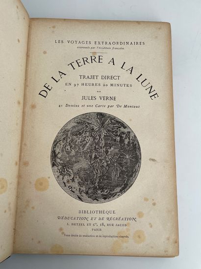 Jules Verne. From the Earth to the Moon.
Ill. by de Montaut and a map. Paris, Bibliothèque...
