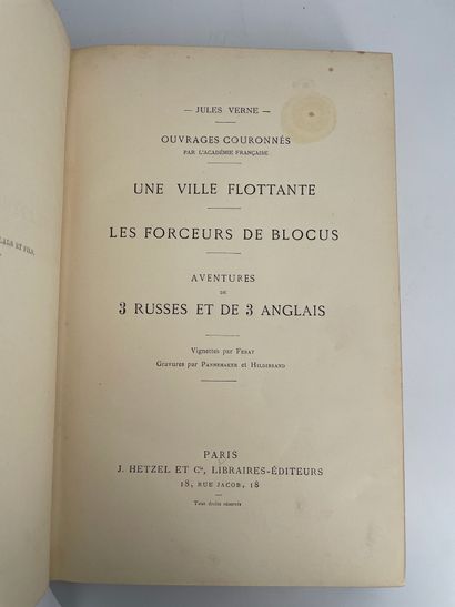 Jules Verne. Une ville flottante / Les forceurs de blocus / Aventures de trois Russes...