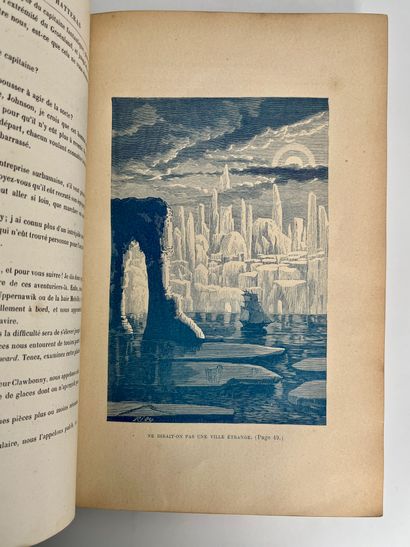 Jules Verne. # Aventures du Capitaine Hatteras au Pôle Nord.
Ill. par Riou, 6 hors-texte...