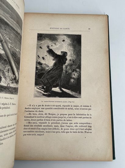 Jules Verne. De la Terre à la Lune.
Ill. par de Montaut et une carte. Paris, Bibliothèque...