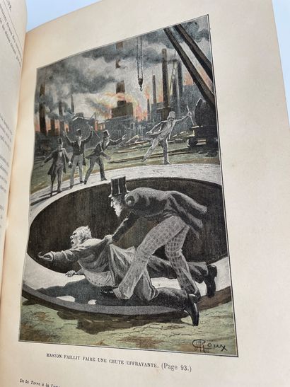 Jules Verne. # De la Terre à la Lune.
41 ill. par De Montaut, une carte. Paris, Bibliothèque...