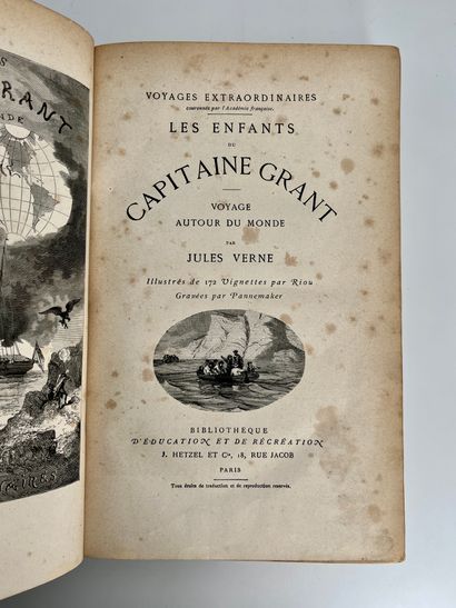 Jules Verne. Les enfants du capitaine Grant. Voyage autour du monde.
Ill. par Riou....