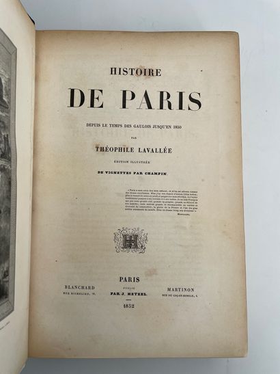 Lavallée, Théophile. # Histoire de Paris depuis le temps des Gaulois jusqu'en 1850.
Ill....