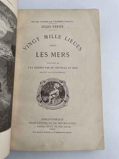 Jules Verne. Vingt-mille lieues sous les mers.
Ill. par de Neuville et Riou. Paris,...