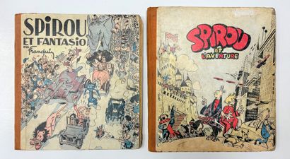 null Spirou - 一套2张专辑：Spirou et Fantasio (缺少P32) + Spirou et l'aventure (完整)。原始版本...