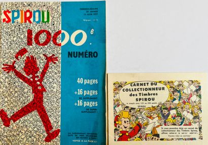 null Spirou 1000 + 小册子：1957年6月13日发行的邮票及其补编，并附有Spirou邮票收藏者小册子。非常罕见的一套，状况非常好。