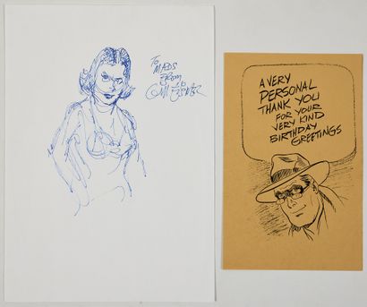 Will Eisner * Dedication: Very rare drawing of this giant of the American comics...